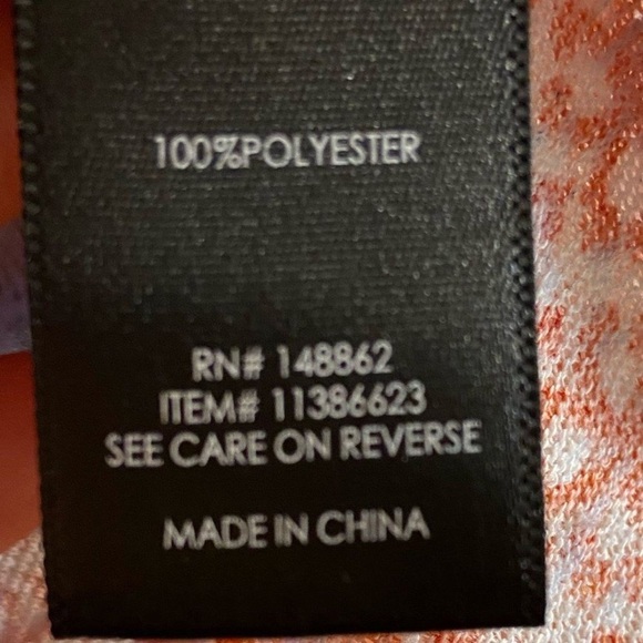 Torrid Navy and Coral Patterned Kimono Top 2X - Picture 8 of 8